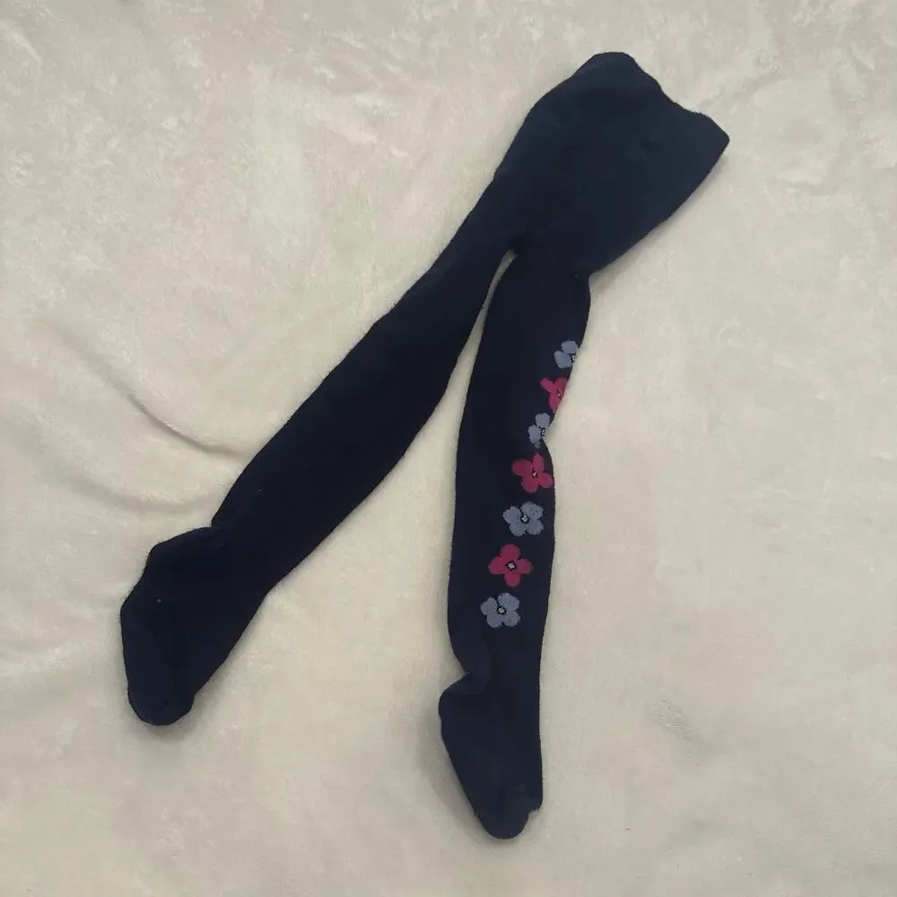 Gymboree Floral Tights sz 12-24 m Baby Girl Knit Tights
